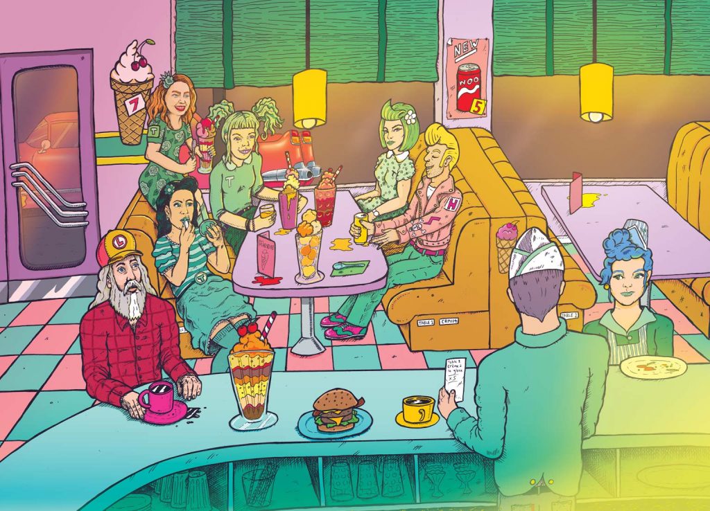 Louie Louie Canada - Craft beer label illustration 