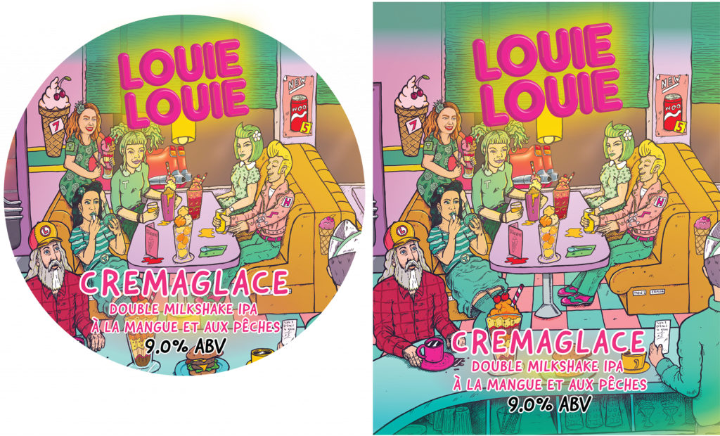 Louie Louie Canada - Craft beer label illustration - Tap Signs - keg & Cask