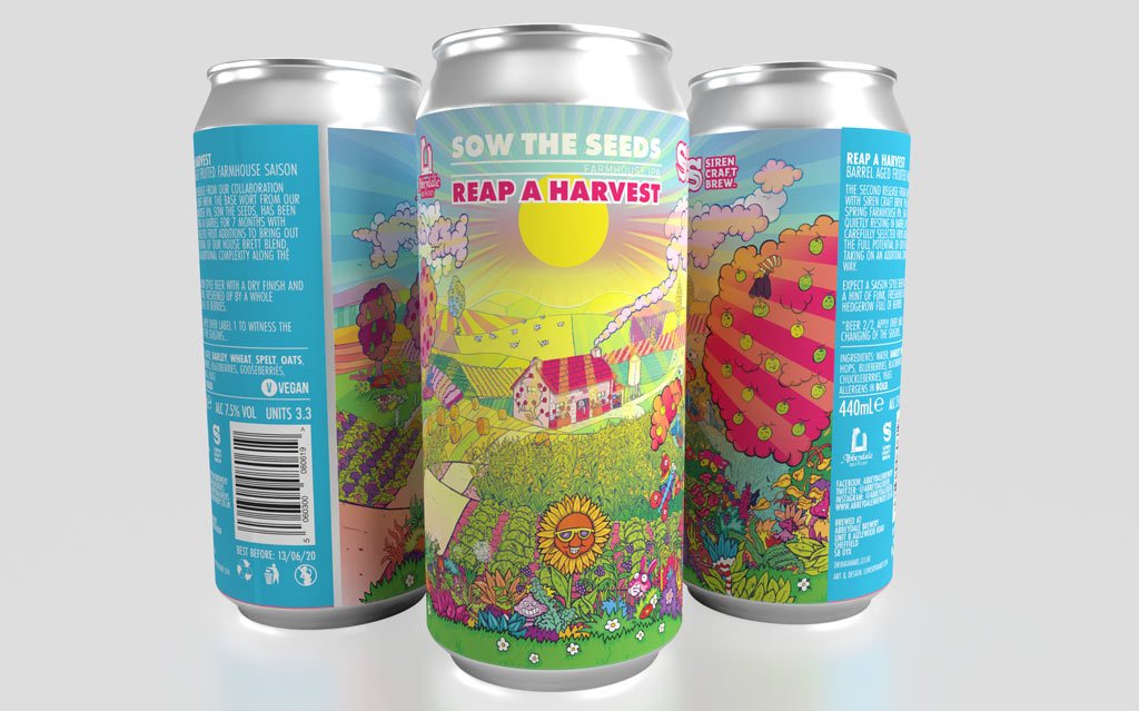 Abbeydale x Siren - The Stacked Sow the Seeds and Reap a Harvest labels on a 440ml Can