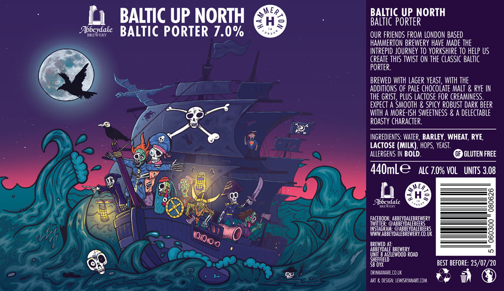 Abbeydale Brewery x Hammerton Brewery - Baltic Up North - Craft Beer Can Illustration