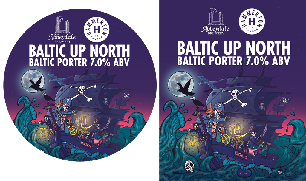 Abbeydale Brewery x Hammerton Brewery - Baltic Up North - Craft Beer Can Illustration