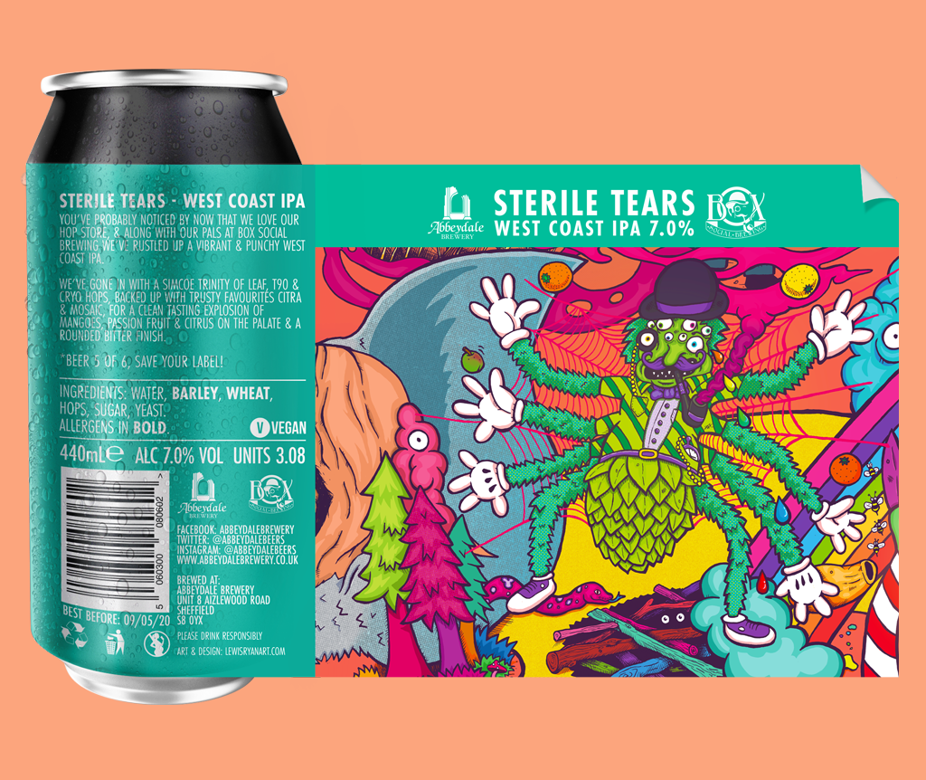 Abbeydale Brewery - x Box Social Sterile Tears Illustration