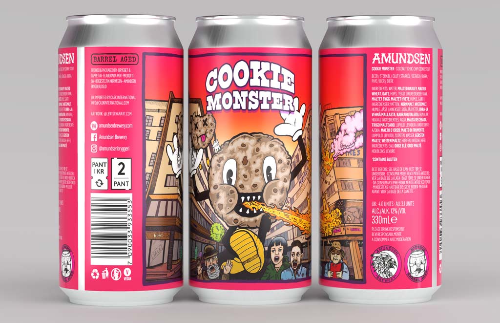 Amundsen Brewery Cookie Monster - Bourbon Barrel Aged Coconut Chocolate Chip Cookie Stout 