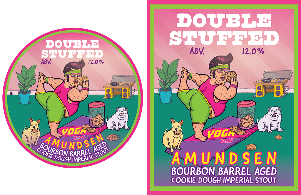 Amundsen Brewery - Double Stuffed - Craft Beer illustration - Tap Signs Keg & Cask