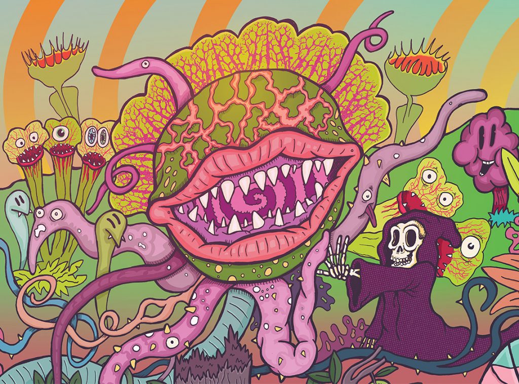 Sheffield's Abbeydale Brewery Creeping Brett Sour Weizen Beer Craft Beer Can Illustration by Lewis Ryan Art - Lewy.UK