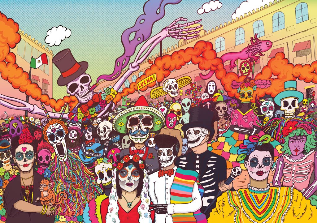 Hammerton Brewery London - Dia de los Muertos - Illustration