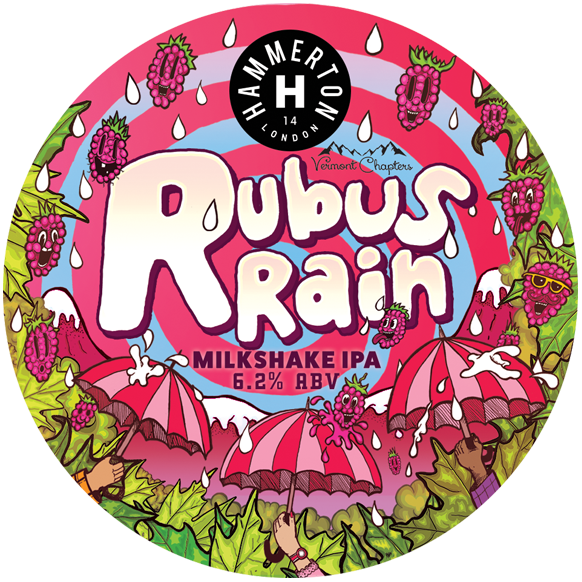 Hammerton Brewery - Rubus Rain Keg Art Illustration