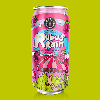 Hammerton Brewery - Rubus Rain Can Illustration