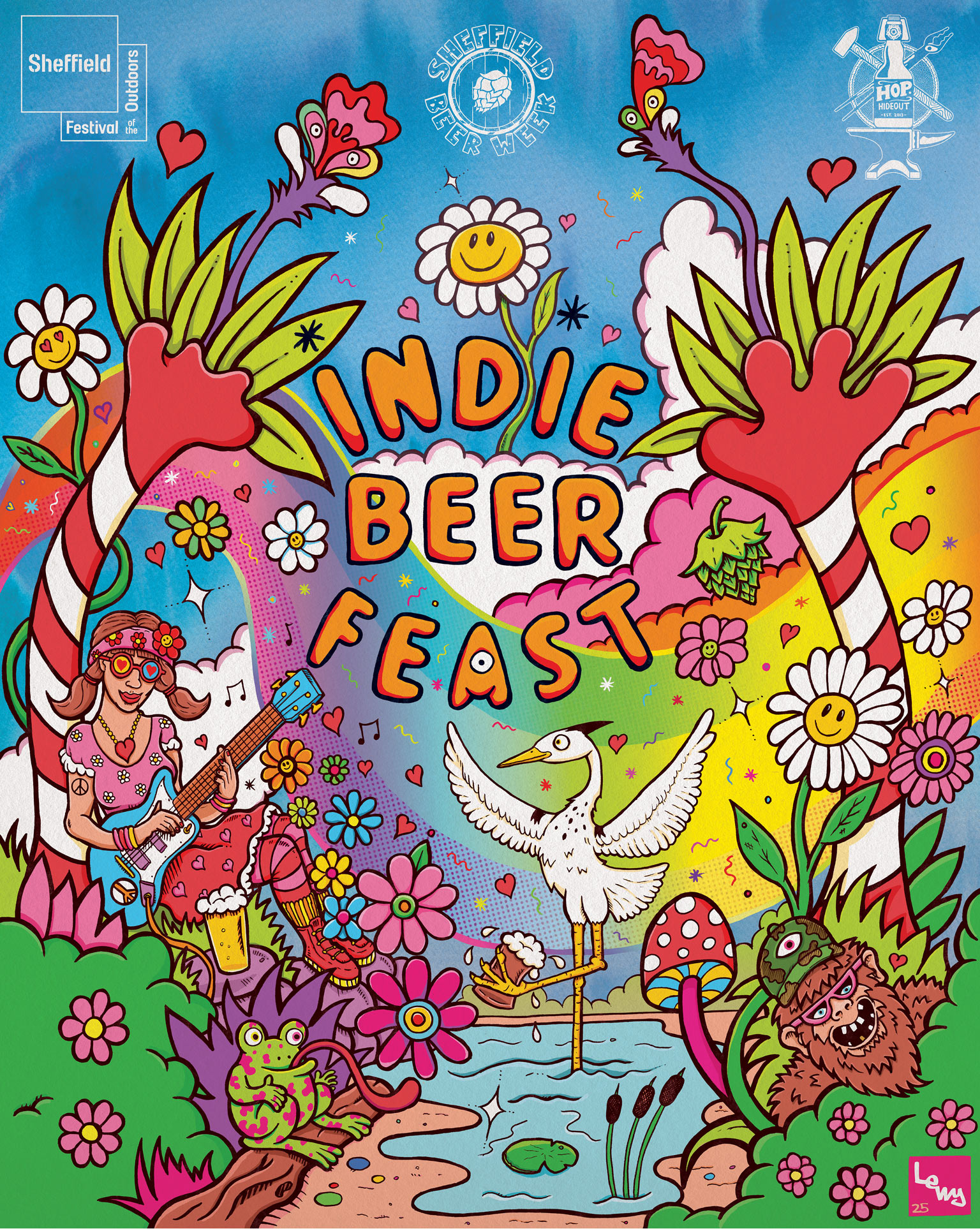 Indie Beer Feast Illustrated Beer Festival Poster 2025