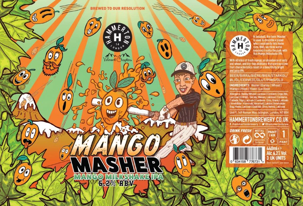 Hammerton Brewery - Mango Masher Milkshake IPA Illustration