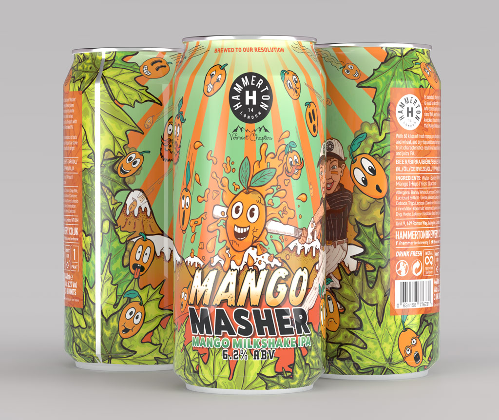 Hammerton Brewery London - Mango Masher Milkshake IPA - Can Art