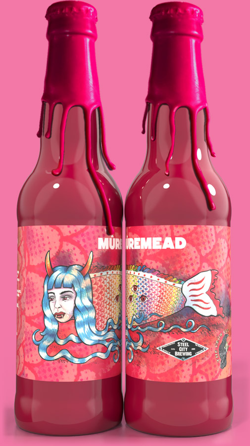 Steel City Brewing Sheffield - Murmead Mead Bottle Illustration