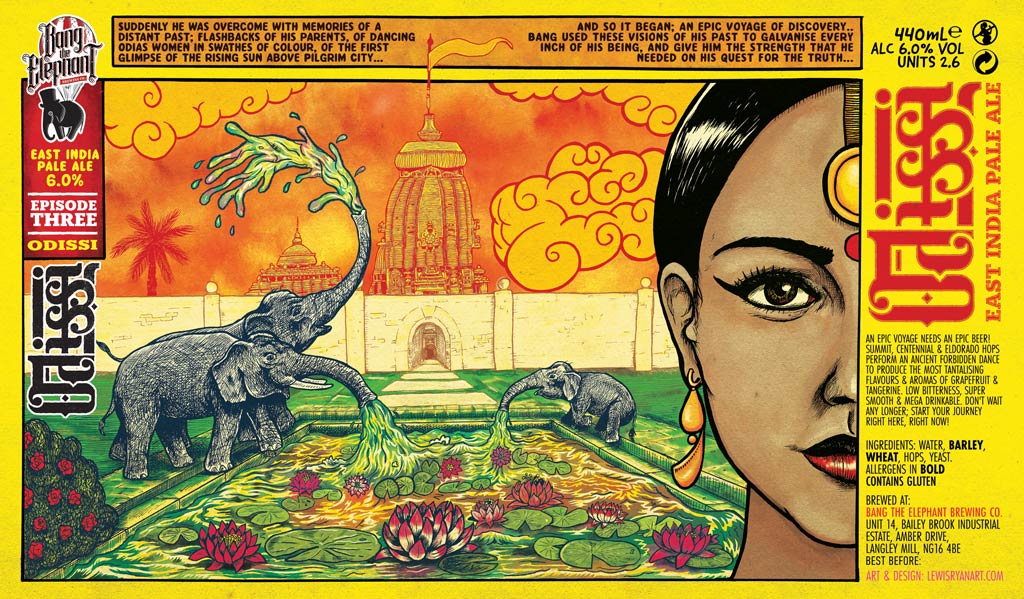 Bang the Elephant Odissi Label Art