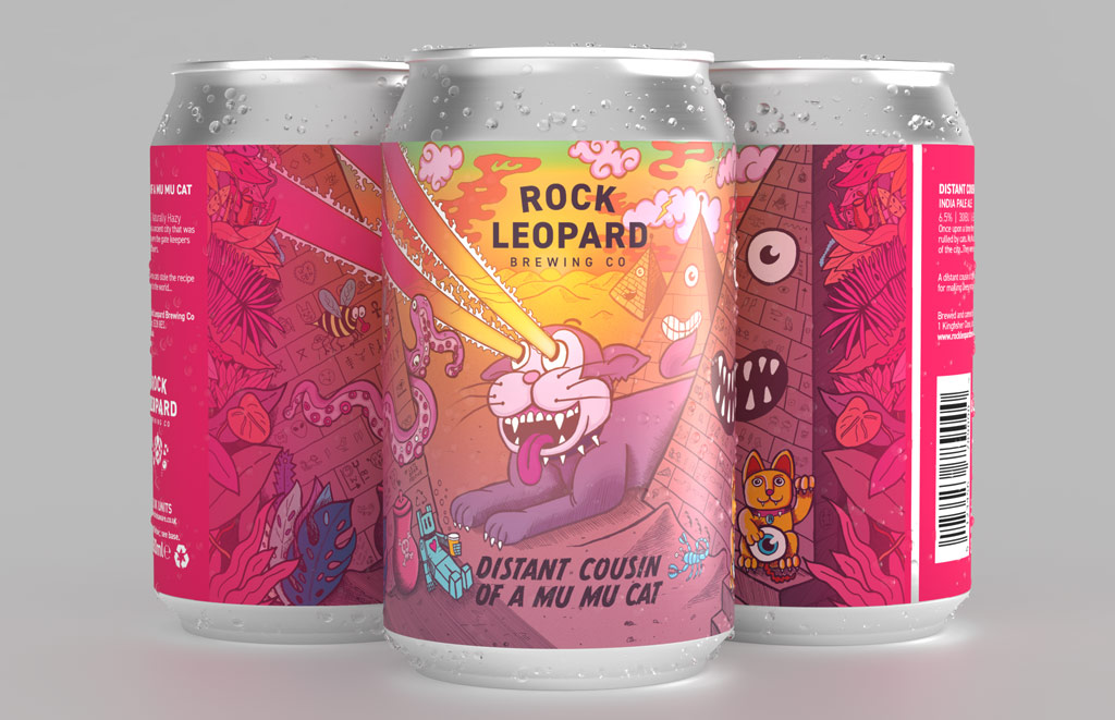 Rock Leopard - Distant Cousin of a MuMu Cat IPA - Can Mockup