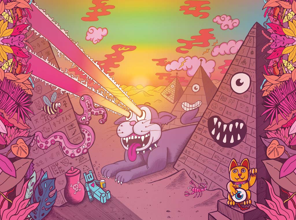 Rock Leopard - Distant Cousin of a MuMu Cat IPA - Full Illustration