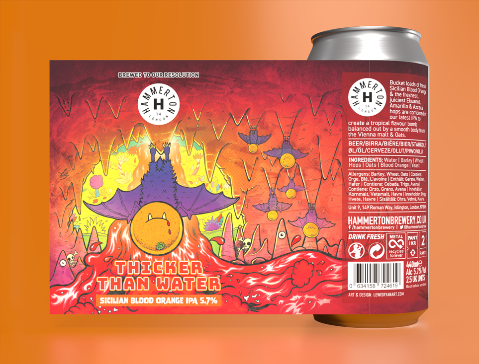 Hammerton Brewery Thicker Than Water Craft Beer Can Artwork