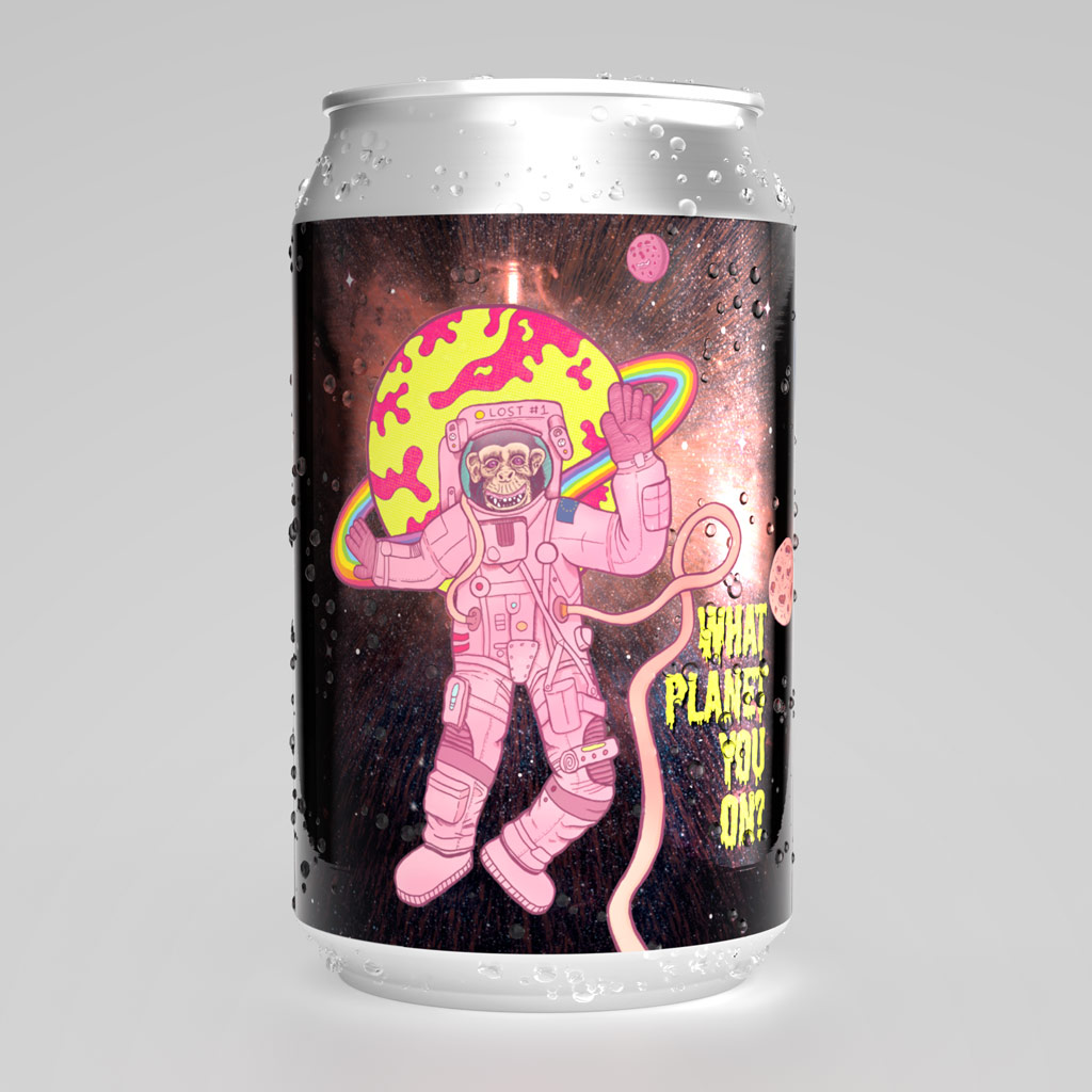 Lost Industry Brewing Co - What Planet You On? Sour Barley Wine Craft Beer Can 330ml